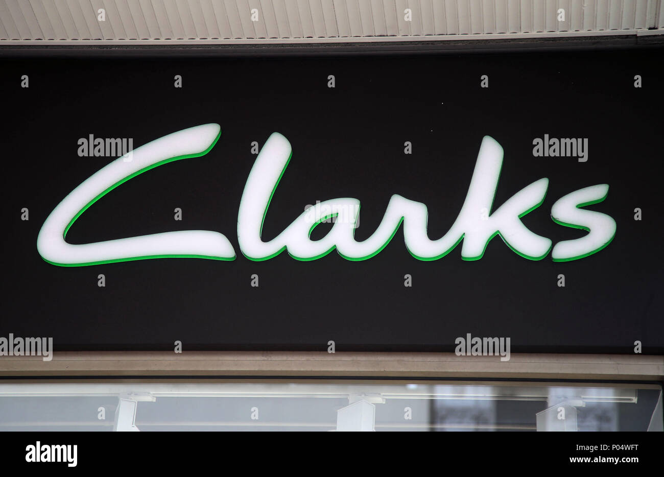 A Clarks shoe on Oxford central London - Alamy