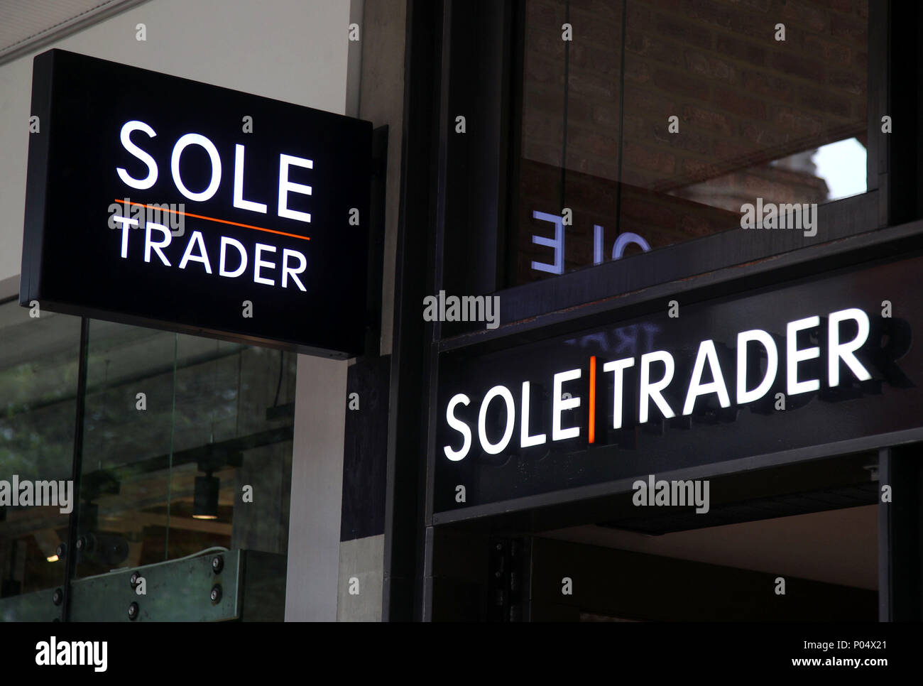 A branch of Sole Trader on Oxford Street, central London. Stock Photo