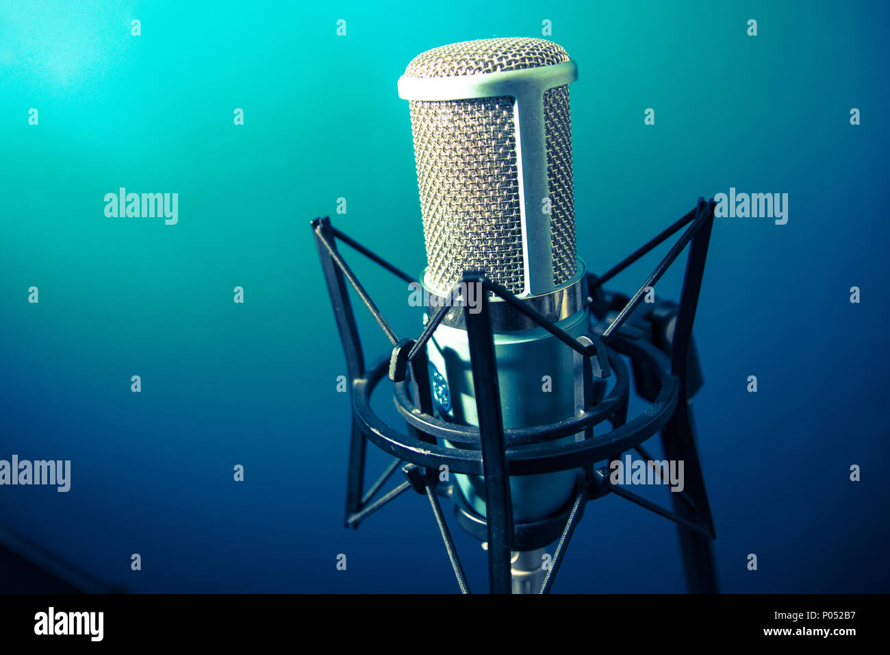 Microphone in studio Stock Photo Alamy