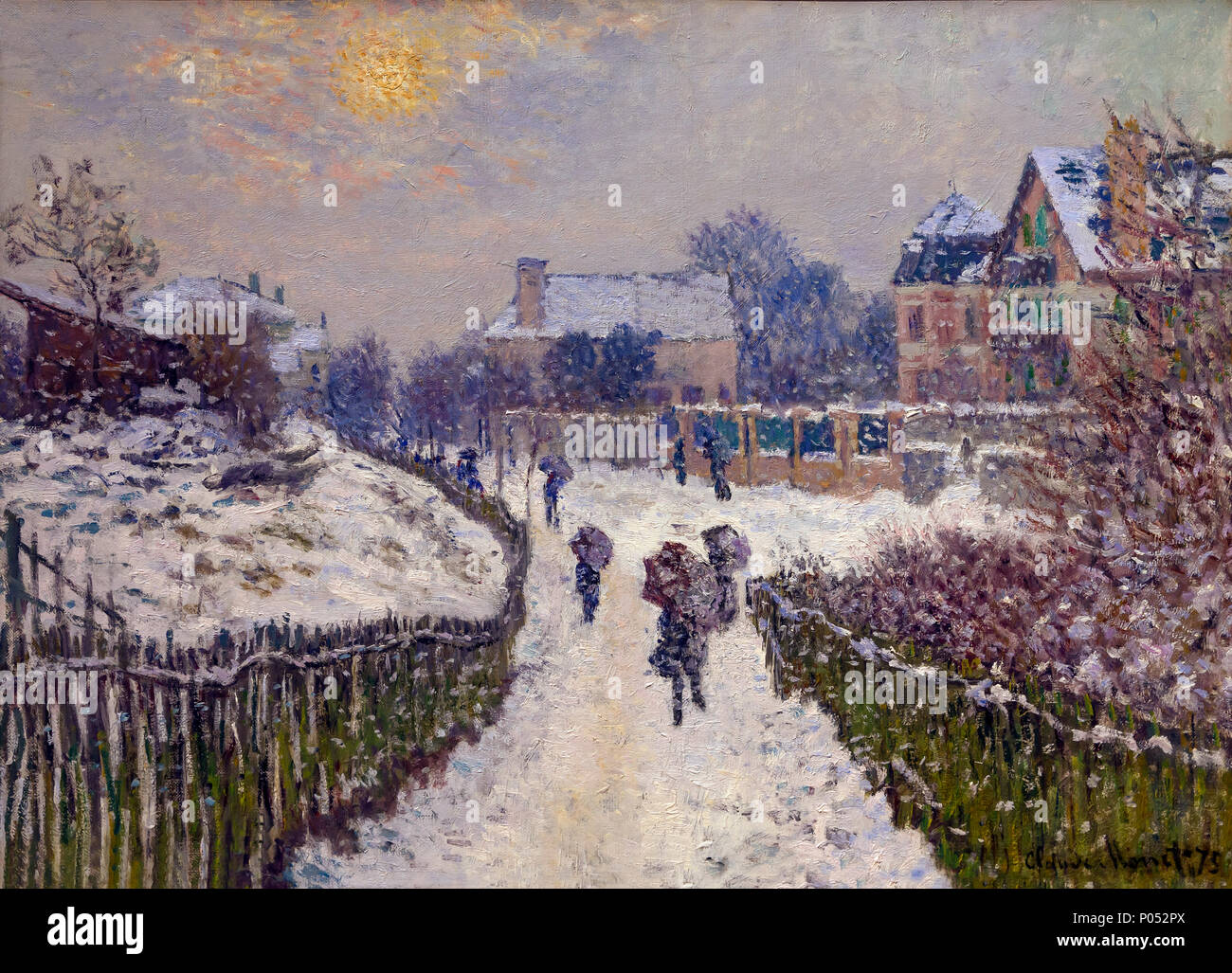 Boulevard Saint Denis, Argenteuil, in Winter, Claude 1875, Museum of Fine Arts, Boston