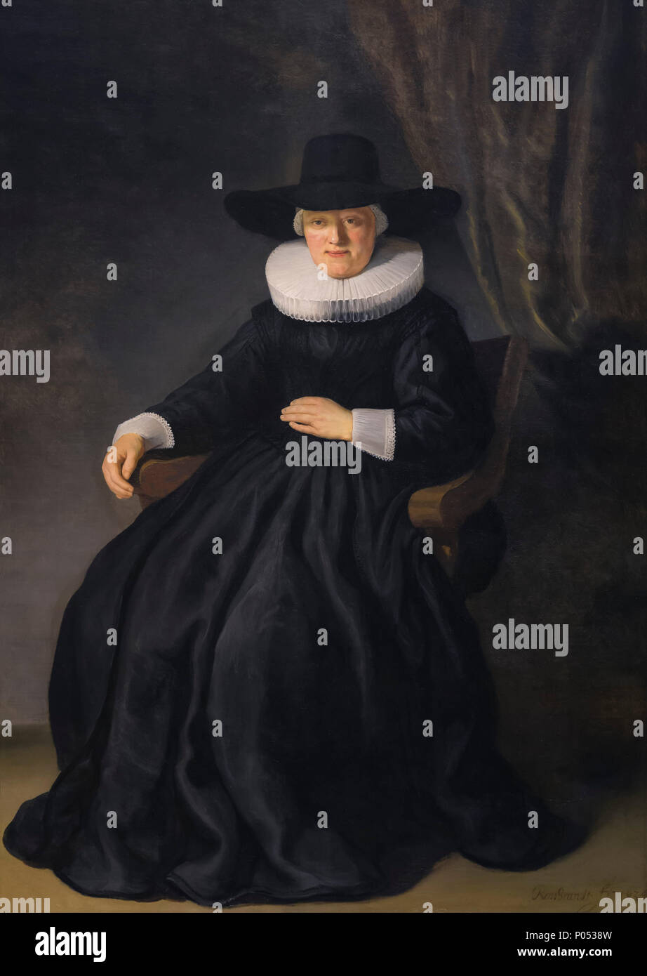 Maria Bockenolle, Wife of Johannes Elison, Rembrandt, 1634, Museum of Fine Arts, Boston, Mass, USA, North America Stock Photo