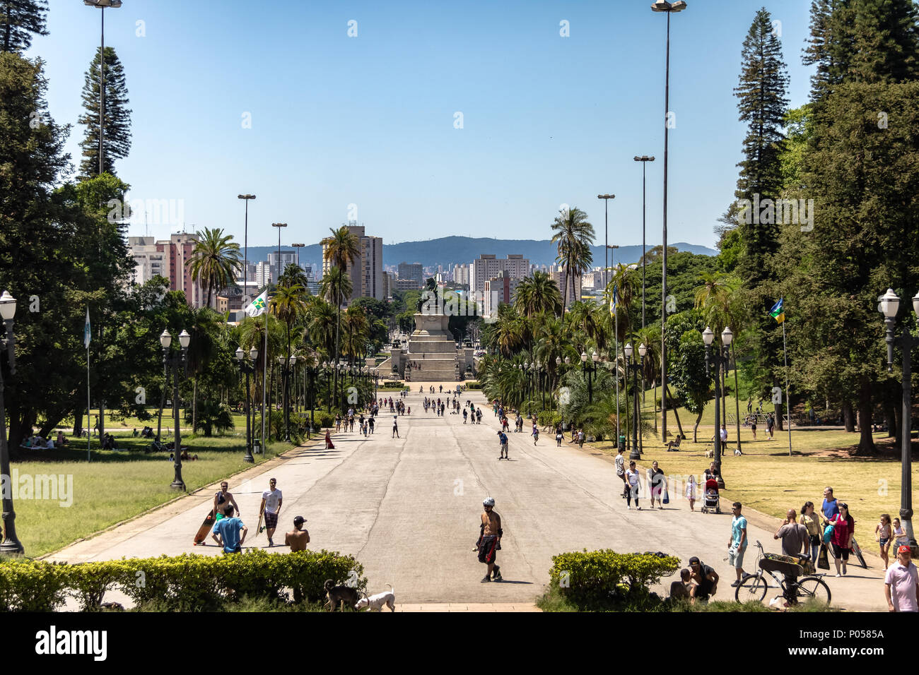 Independence Park (Parque da Independencia) and Monument to the Independence of Brazil (Monumento a Independencia do Brasil) - Sao Paulo, Brazil Stock Photo