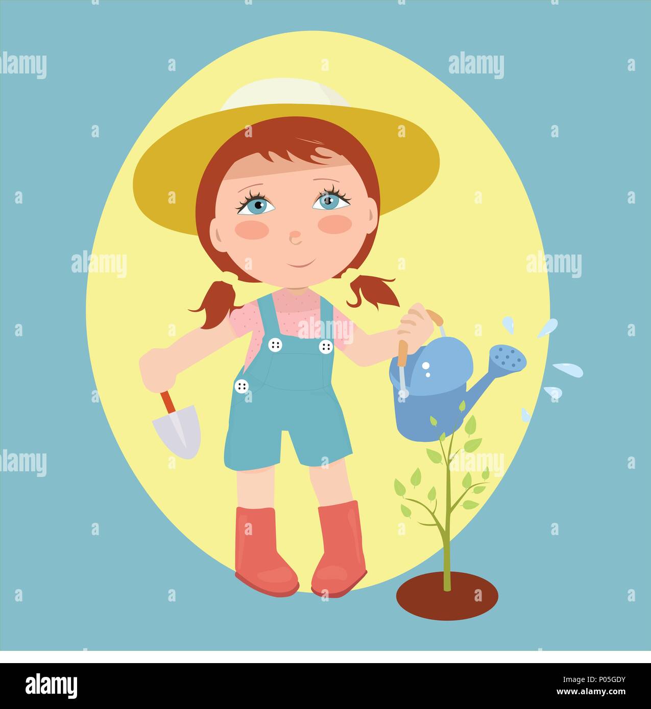 Cute girl vector illustration Stock Vector Image & Art - Alamy