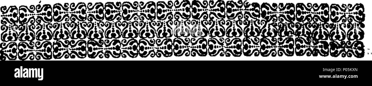 . English: Fleuron from book: A discourse concerning unlimited submission and non-resistance to the higher powers: with some reflections on the resistance made to King Charles I. and on the anniversary of his death: in which the mysterious doctrine of that prince's saintship and martyrdom is unriddled: the substance of which was delivered in a sermon preached in the West Meeting-House in Boston the Lord's-Day after the 30th of January, 1749/50. Published at the request of the hearers. By Jonathan Mayhew, A.M. Pastor of the West Church in Boston. [Eight lines of quotations]. 91 A discourse conc Stock Photo