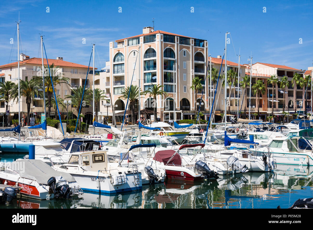ARGELES SUR MER, FRANCE - JULY 9, 2016: Residence Mer And Golf Port Argeles  is set in beach area of Argeles-sur-Mer in Pyrenees-Orientales department  Stock Photo - Alamy