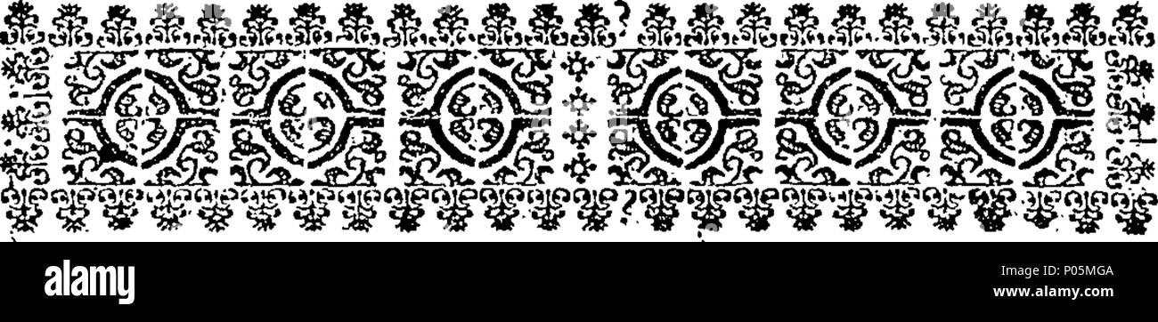 . English: Fleuron from book: A discourse of the covenant of grace: Wherein the Definition, Nature, Excellency, Seals, Mediator, and Perpetuity thereof, with several other Things concerning the same, are briefly considered. By T. Davye. 92 A discourse of the covenant of grace- Wherein the Definition Fleuron T064681-5 Stock Photo