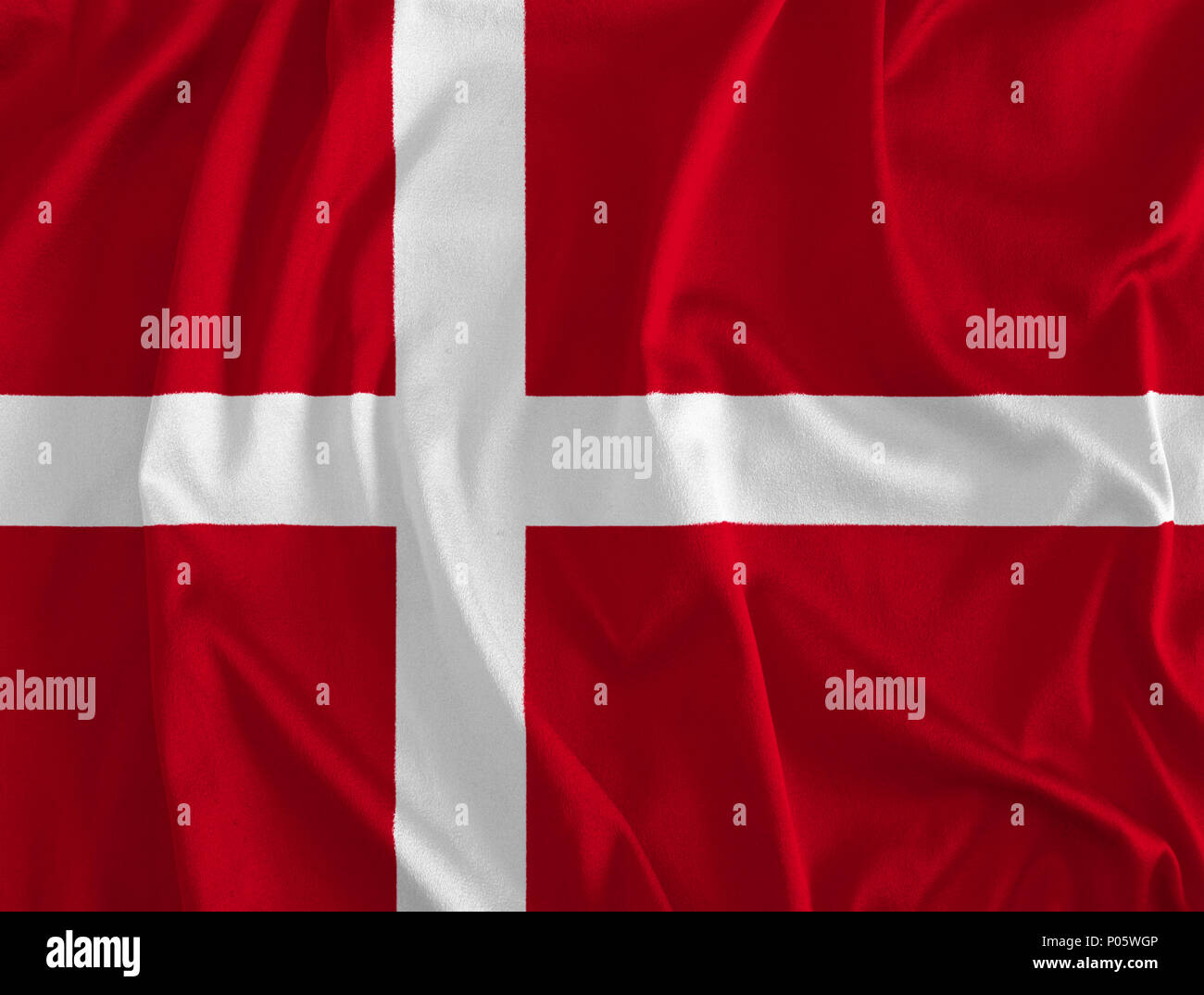 Flag of Denmark Background Stock Photo
