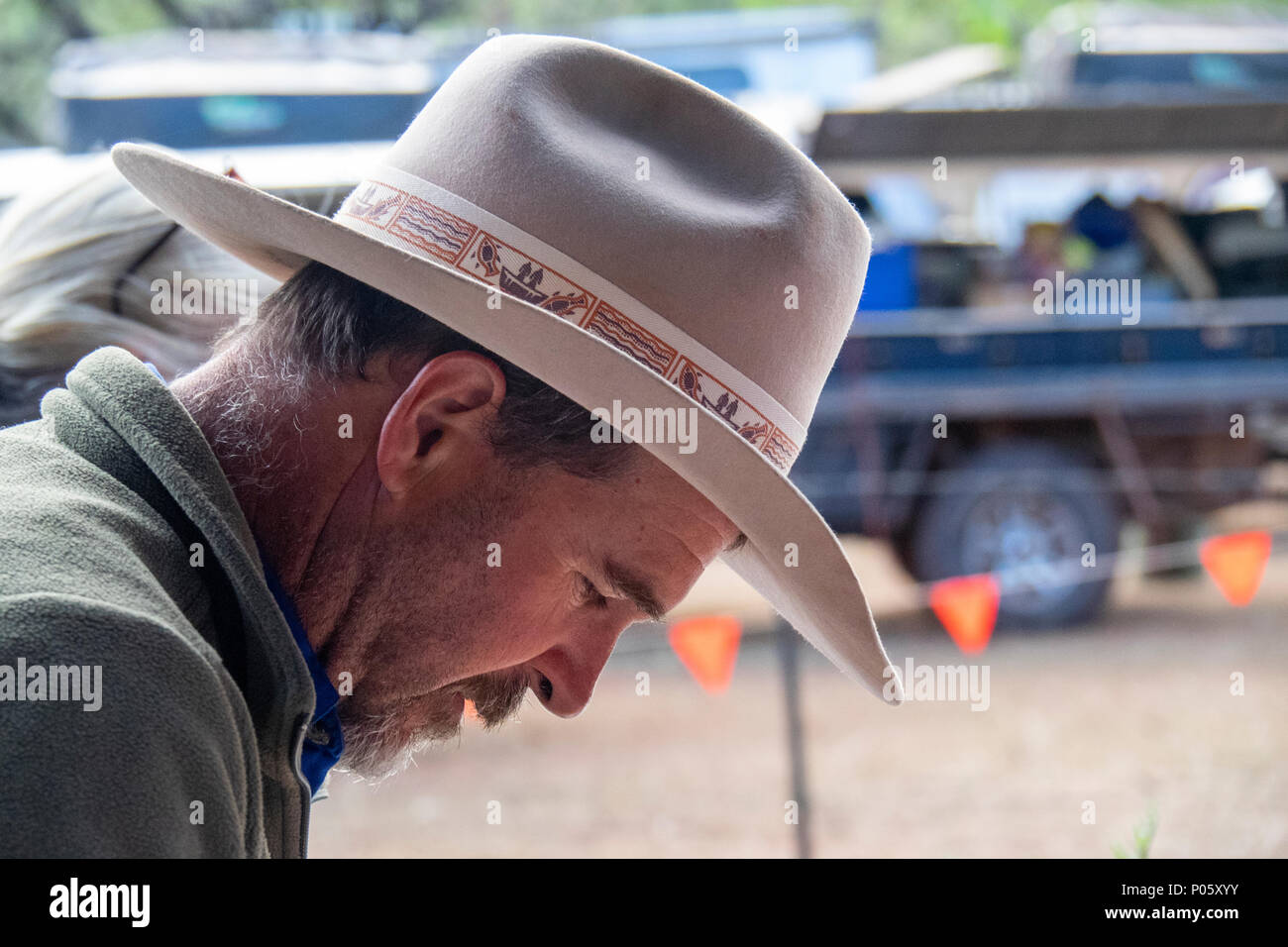 old akubra hat and R M Williams boots outback Australia dsc 2363 Stock  Photo - Alamy