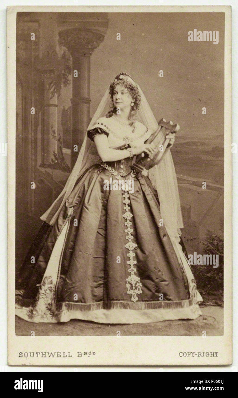 . English: Jane Elizabeth ('Eliza') Vezin (née Thomson) by Southwell Brothers albumen carte-de-visite, 1860s 3 1/2 in. x 2 1/4 in. (90 mm x 58 mm) image size acquired Clive Holland, 1959 Photographs Collection NPG x27194  by Southwell Brothers, albumen carte-de-visite, 1860s 12 Jane Elizabeth Vezin Stock Photo