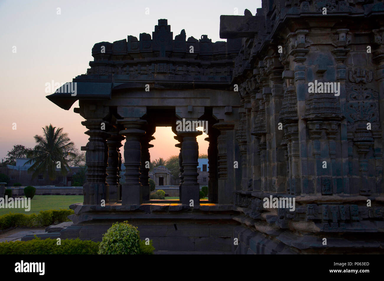 The Mahadeva Temple, was built circa 1112 CE by Mahadeva, Itagi, Karnataka, India Stock Photo