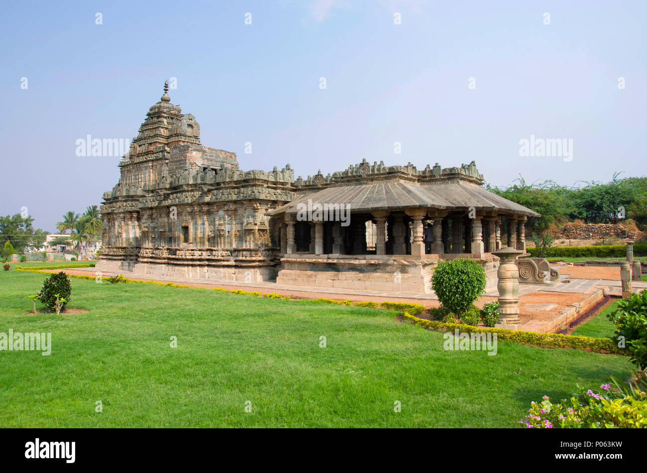 The Jain Temple, also known as Brahma Jinalaya, Lakkundi, Karnataka, India Stock Photo