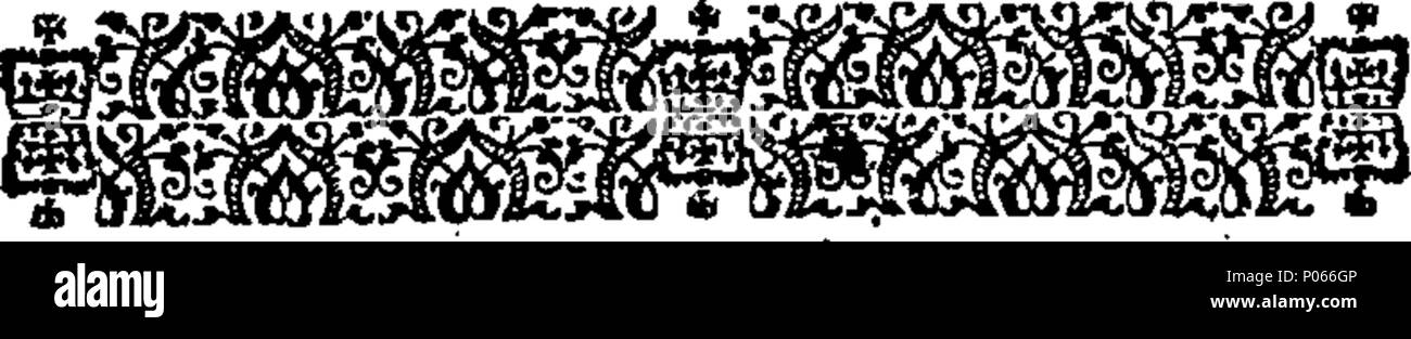 . English: Fleuron from book: A discourse upon the good work. Delivered at the monthly Tuesday lecture in Pembrook, September 7th. 1742. And now published at the earnest desire of the hearers. By John Hancock, A.M. Pastor of the First Church in Braintree. [Six lines of Scripture texts]. 94 A discourse upon the good work Fleuron W020212-1 Stock Photo