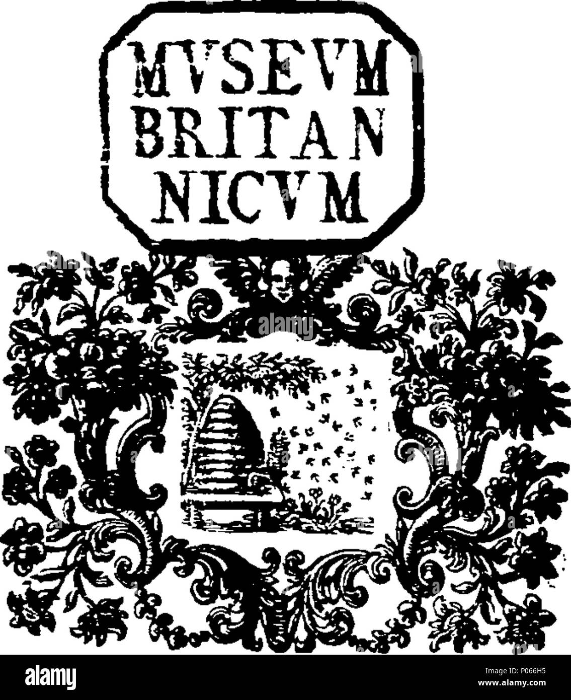 . English: Fleuron from book: A discourse upon the nature and cause of sudden deaths; And the Reason why such Numbers of People died suddenly in the Years 1730 and 1731; with the most proper Indications both to discover the Danger, and prevent the fatal Stroke from taking Effect. To which is added, A Dissertation upon Bleeding in a Fit of the Apoplexy; with Remarks upon the Case of an illustrious Person that lately dy'd abroad upon his Travels. To which is prefix'd. A Preface in Defence of the Theory of Medicine, against the Cavils and Exceptions of some late Writers: Clearly demonstration, th Stock Photo