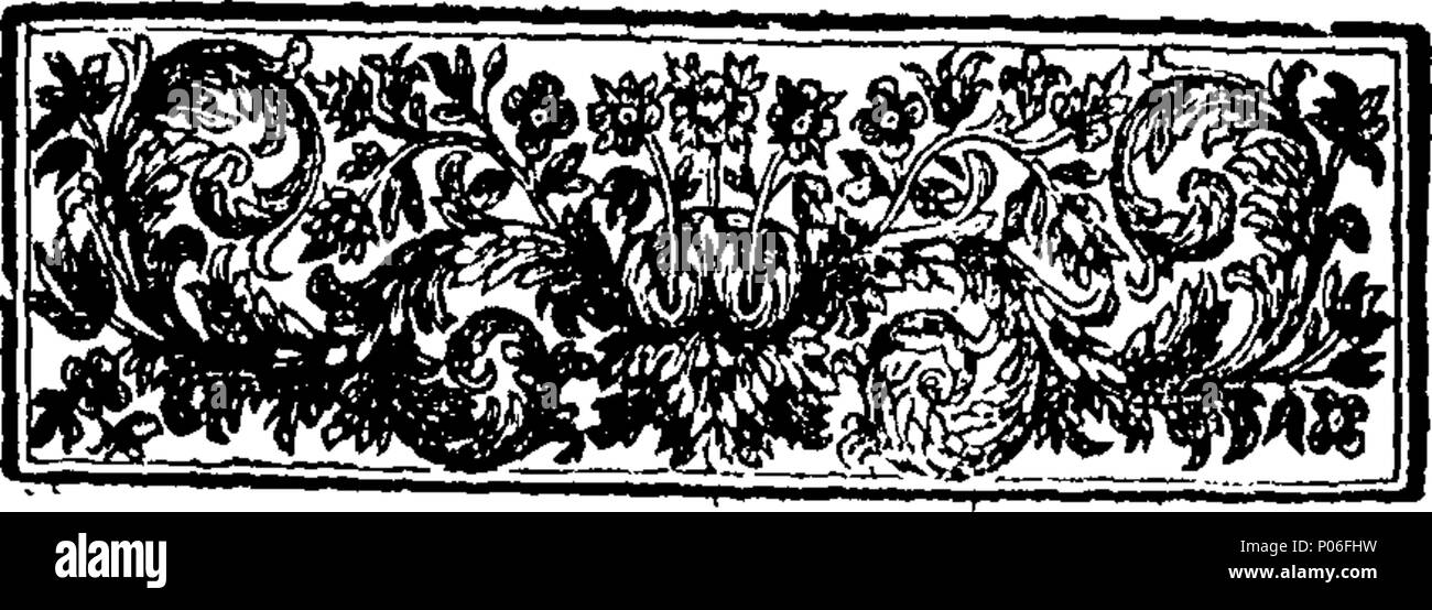 . English: Fleuron from book: A general ecclesiastical history from the nativity of our Blessed Saviour to the first establishment of Christianity by human laws, under the Emperor Constantine the Great. Containing the Space of about 313 Years. With so much of the Jewish and Roman History as is Necessary and Convenient to illustrate the Work. To which is added, a large chronological table of all the Roman and ecclesiastical affairs, included in the same Period of Time. By Laurence Echard, A. M. Prebendary of Lincoln, and Chaplain to the Right Reverend William, Lord Bishop of that Diocese. ... 1 Stock Photo