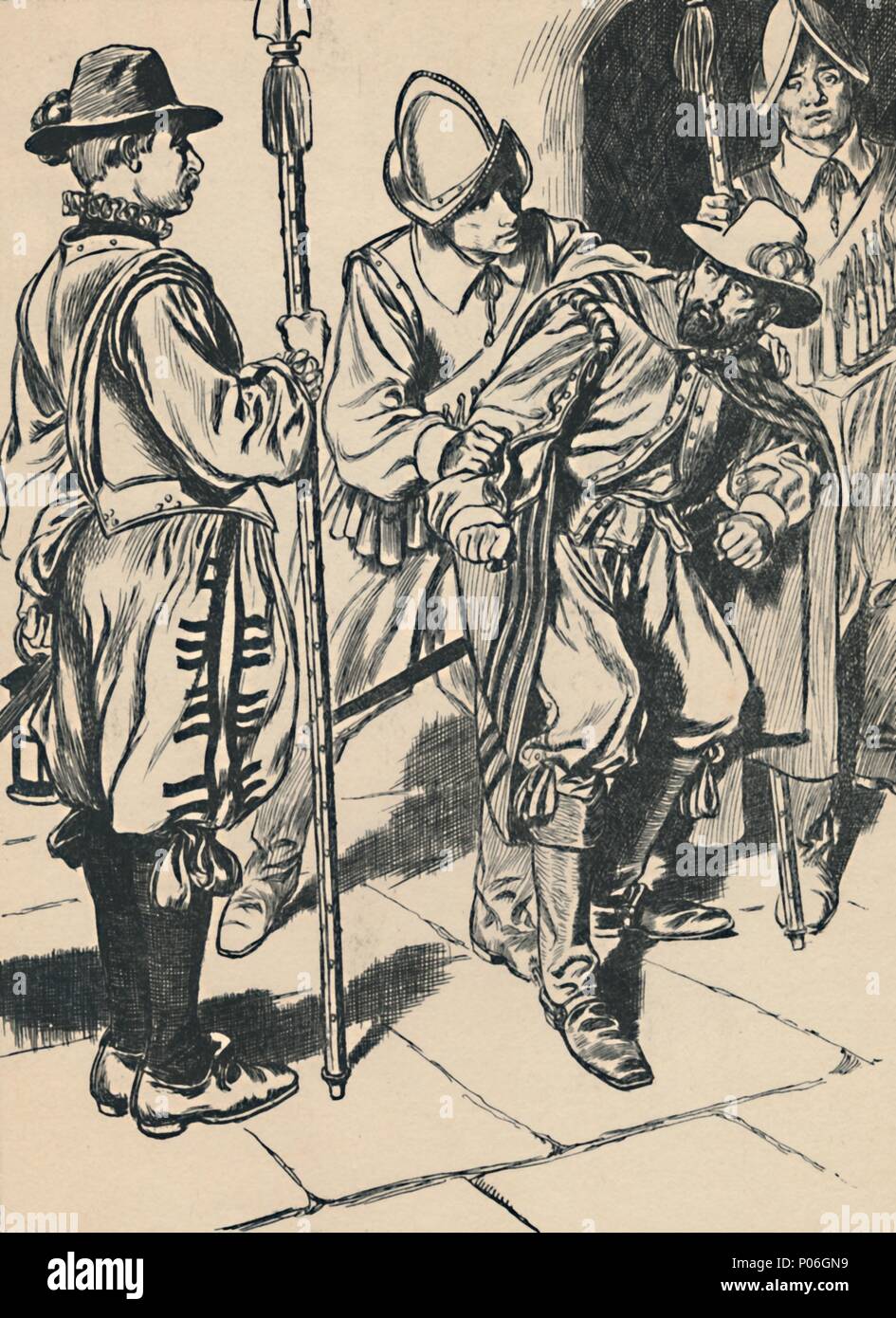 'The Arrest of Guy Fawkes', c1907. Creator: Unknown. Stock Photo