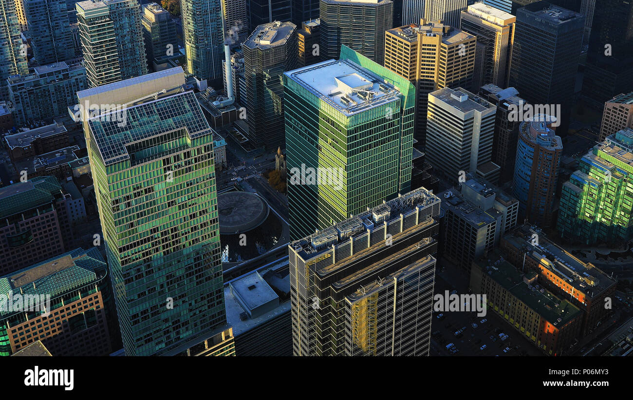 An aerial view of downtown Toronto, Canada area Stock Photo - Alamy