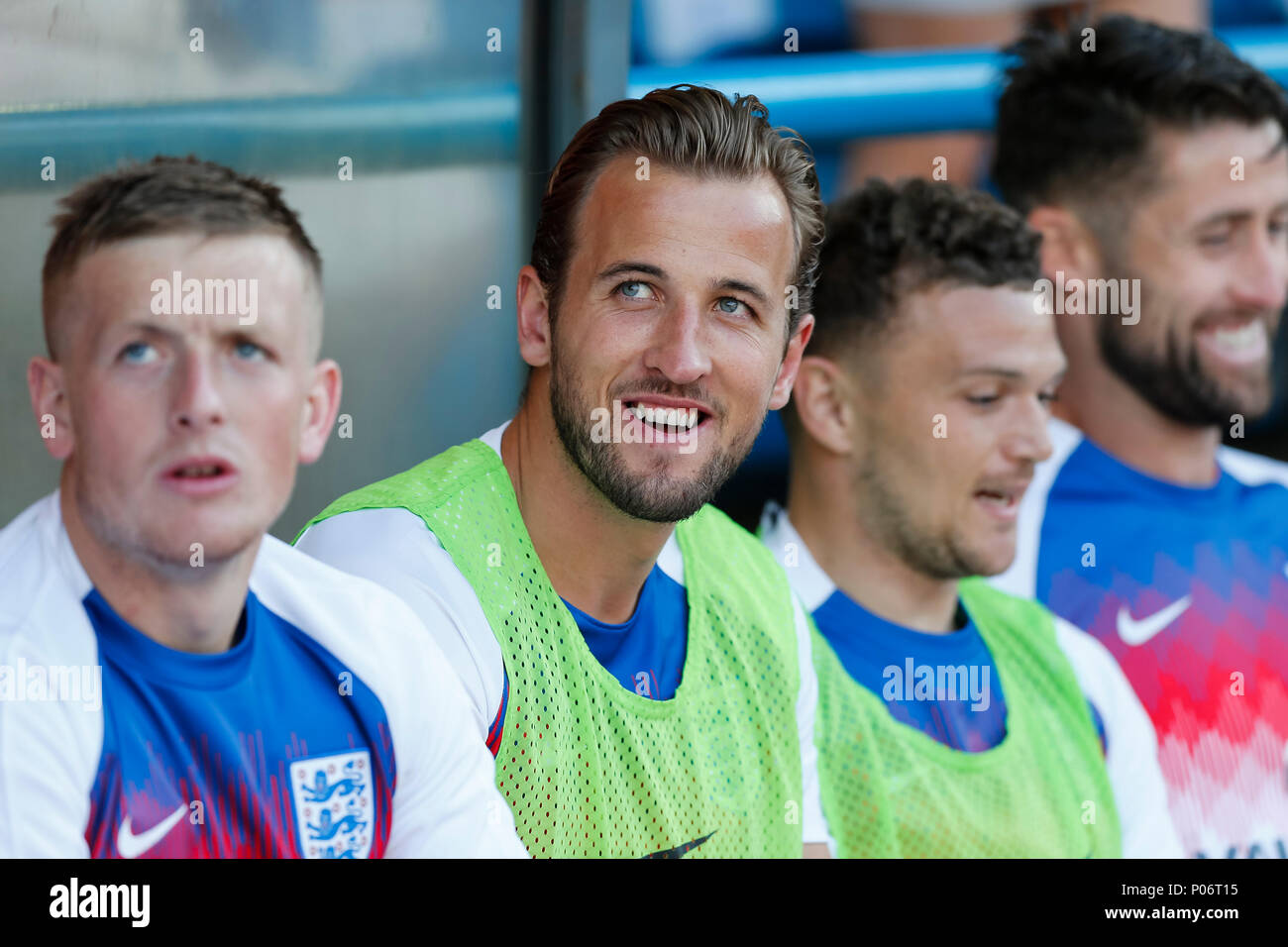 Leeds, UK. 7th Jun, 2018. Harry Kane of England on the bench during the International Friendly match between England and Costa Rica at Elland Road on June 7th 2018 in Leeds, England. (Photo by Daniel Chesterton/phcimages.com) Credit: PHC Images/Alamy Live News Stock Photo