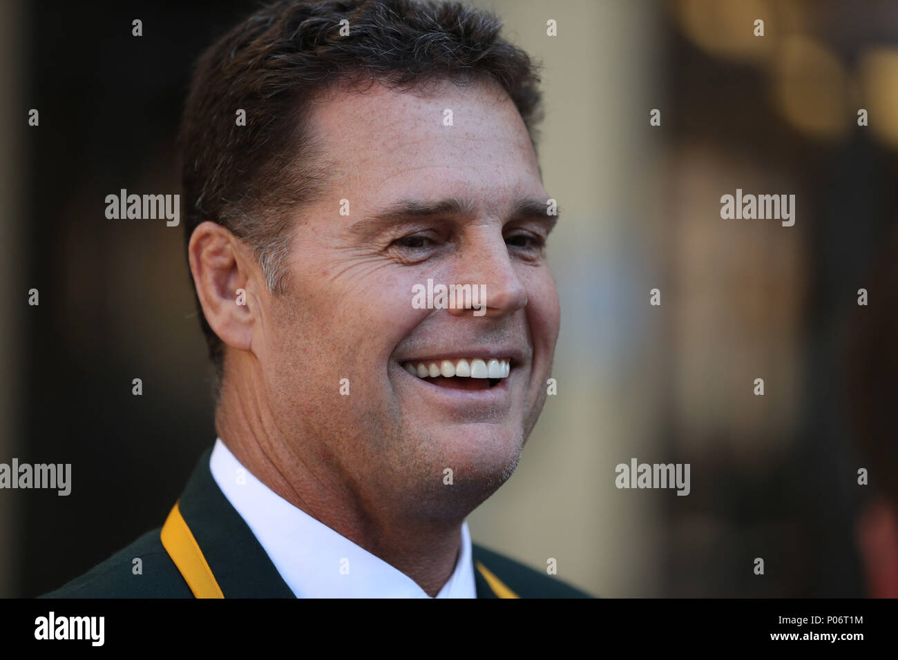 Johannesburg, South Africa. 8th June, 2018. Rassie Erasmus (Head Coach) of South Africa during the South African Springbok team photo, Tsogo Sun Montecasino Hotel Johannesburg Credit: Action Plus Sports/Alamy Live News Stock Photo