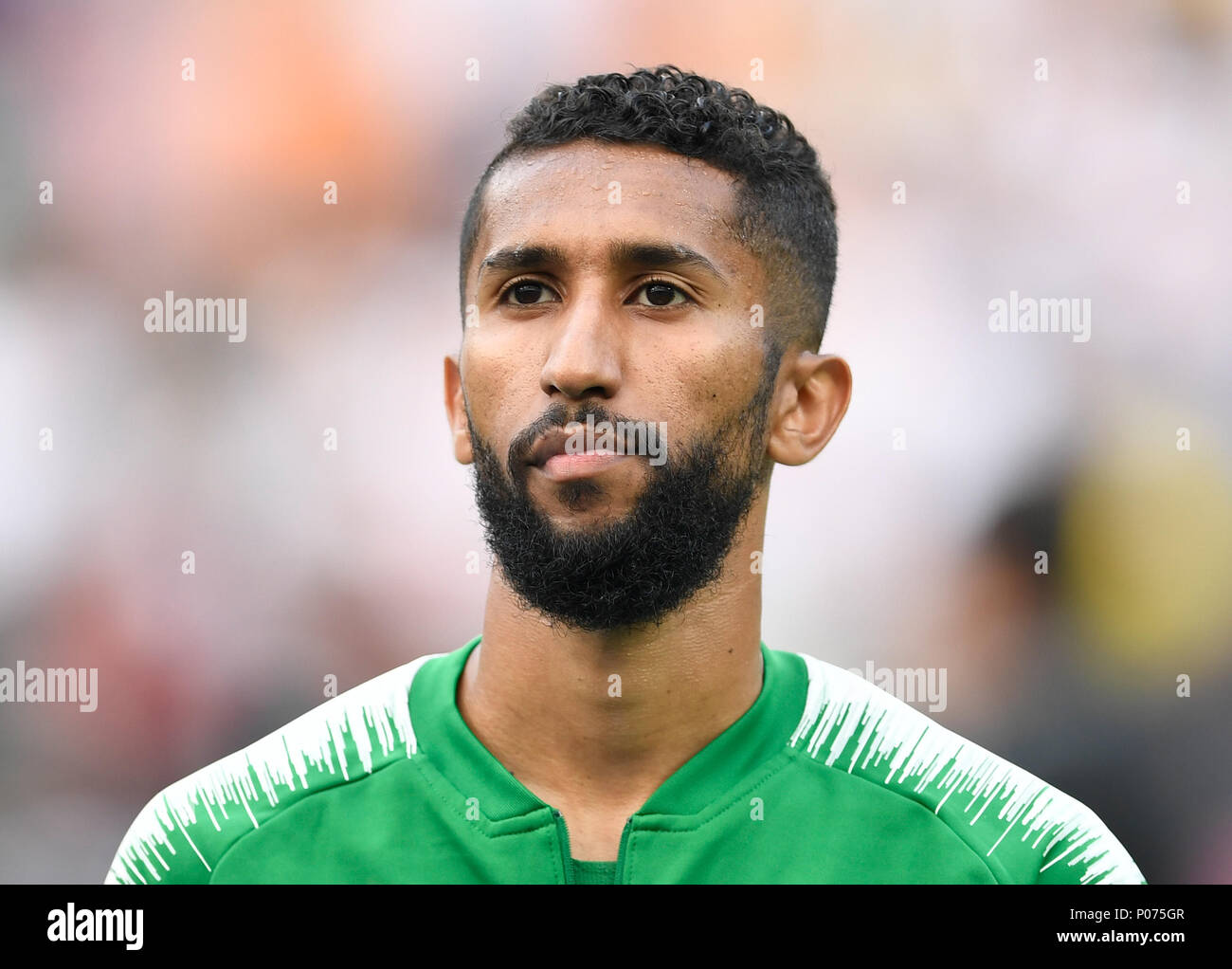 08 June 2018, Germany, Leverkusen: Soccer, international, Germany vs Saudi Arabia at the BayArena. Saudi's Salman Al-Faraj. Photo: Marius Becker/dpa Stock Photo
