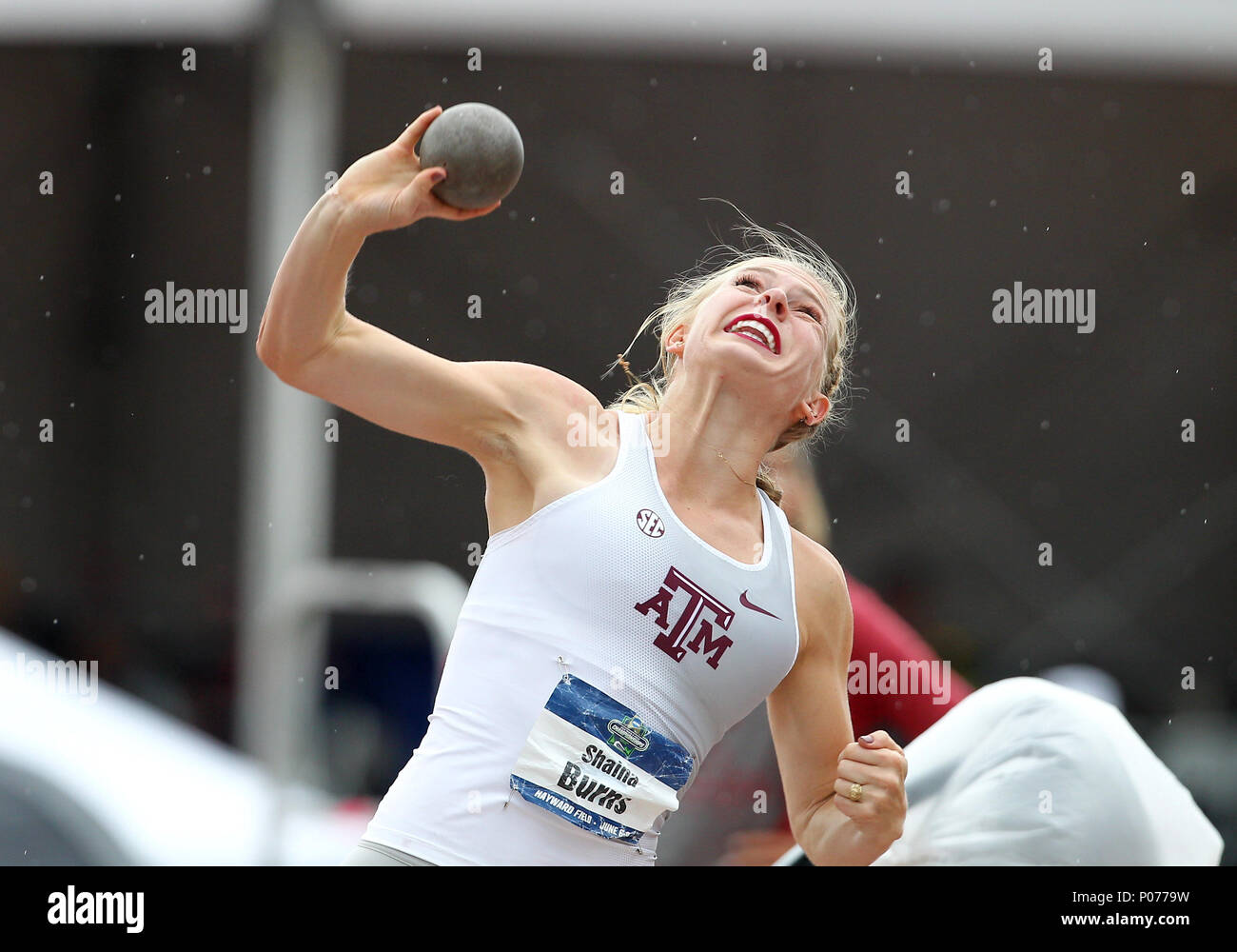 June 9, 2018. Shaina Burns of Texas A&M competes in the Heptathlon at the 2018 NCAA rack & Field