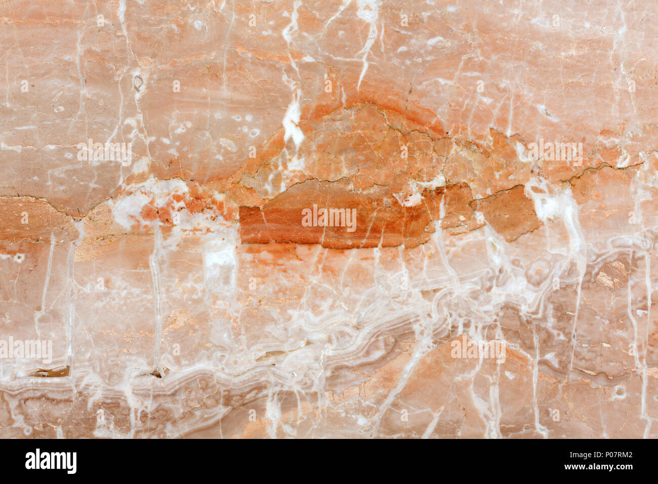 Pink light marble stone texture background. Stock Photo