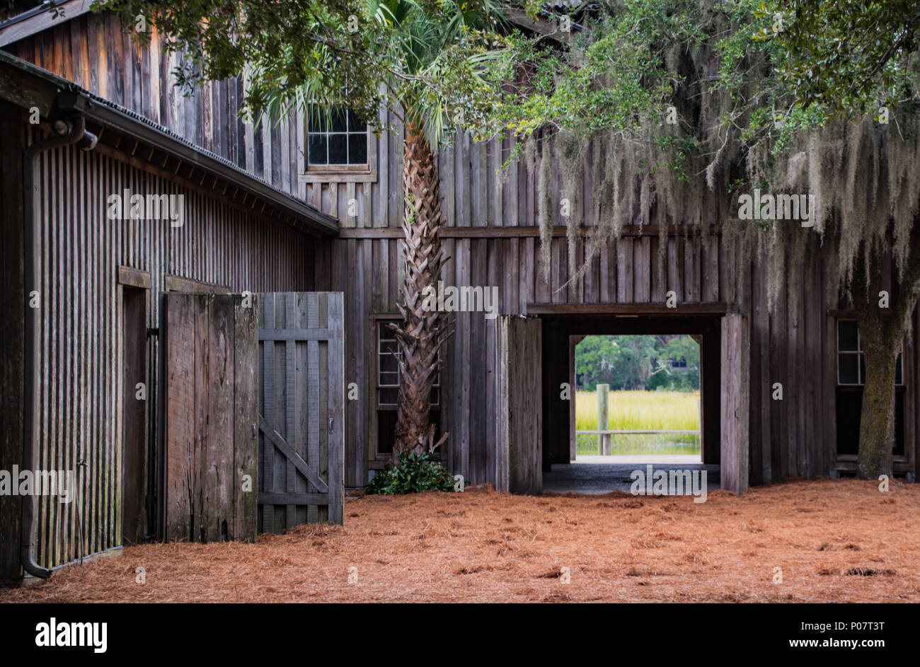 Boone Hall Plantation, Out Buildings, South Carolina, Mount Pleasant Stock Photo