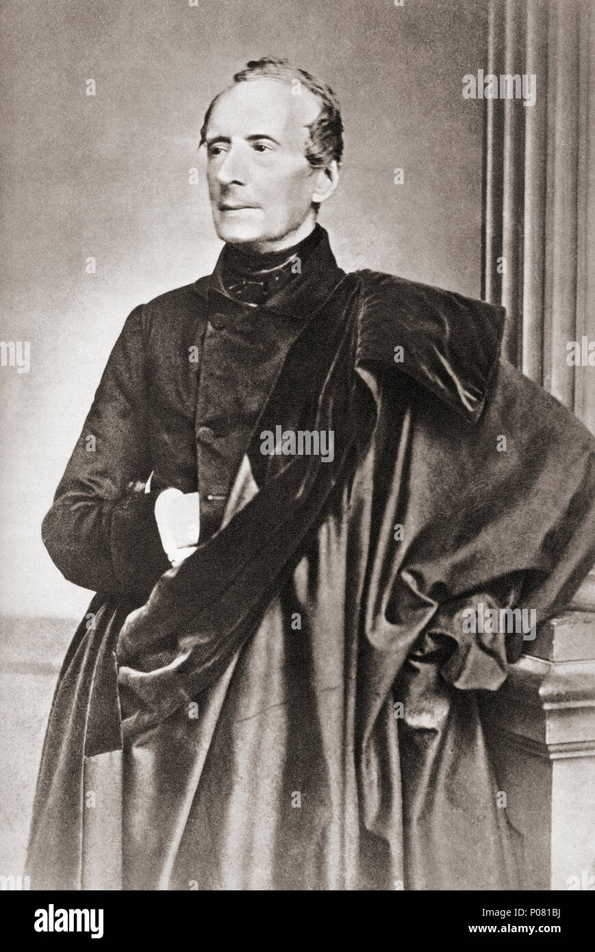 Alphonse Marie Louis de Prat de Lamartine, Knight of Pratz, 1790 – 1869.  French writer, poet and politician.  After a contemporary print. Stock Photo