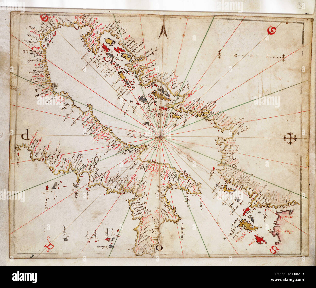 English Adriatic And Italy Bound Sheet Col Ms Medium Vellum Physical Description Note Originally In A Small Atlas 16 X 9 5cm Subsequently Rebound With Pages Opened Out Scale Ca 1 6 000 000