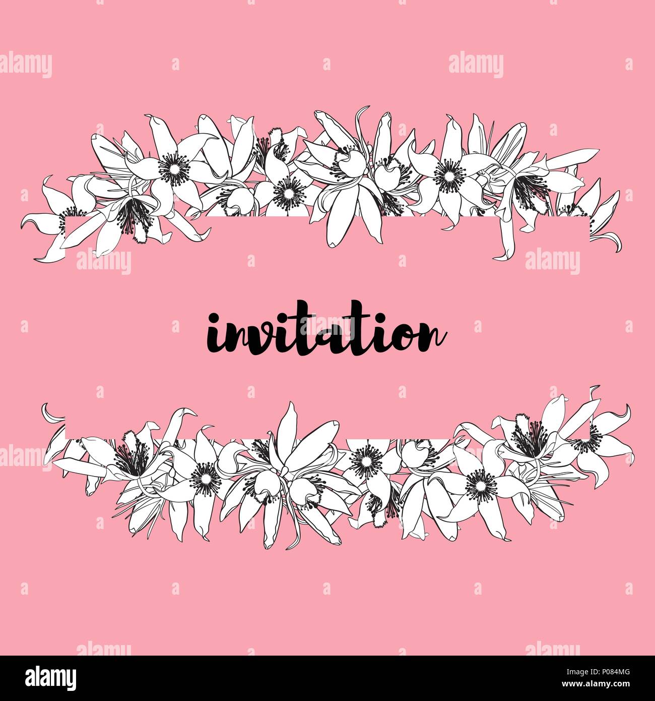 Hand drawn vintage floral banner Stock Vector Image & Art - Alamy