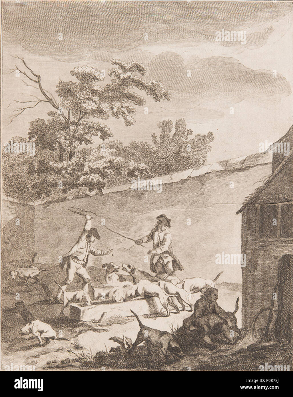 43 Halbou Goury de Chamgrand Traité de vénerie 1769 Planche 3 Stock Photo