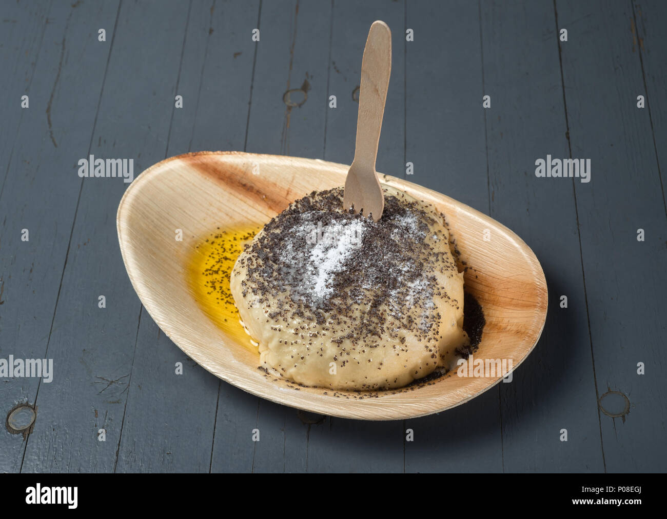Berlin, Germany, Germknoedel with melted butter Stock Photo