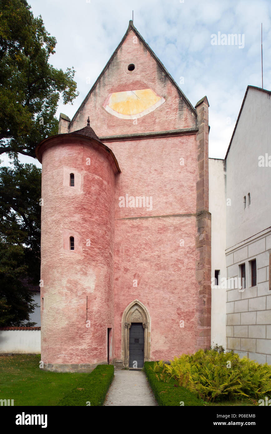 Goldenkron, Czech Republic, Protective Gel Chapels of the Monastery of Zlata Koruna Stock Photo
