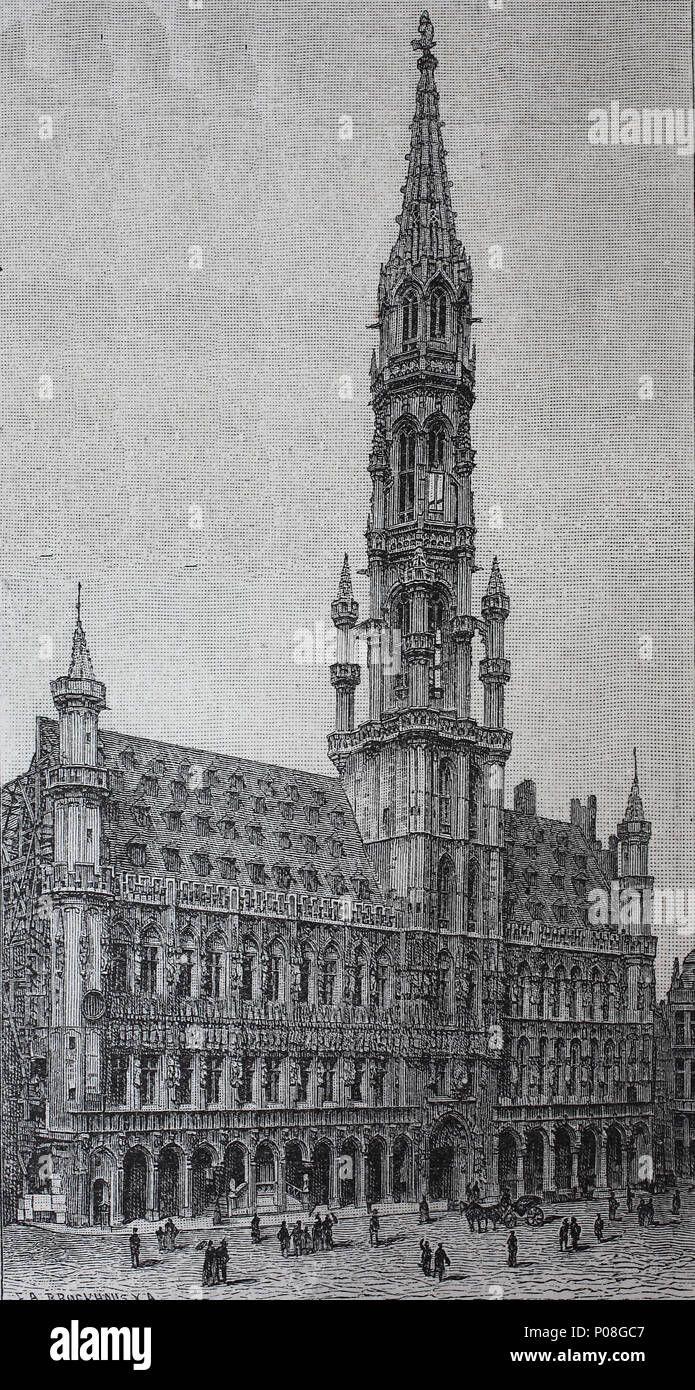 townhall at Brussels, Bruxelles, Belgium, Rathaus zu Brüssel, Belgien