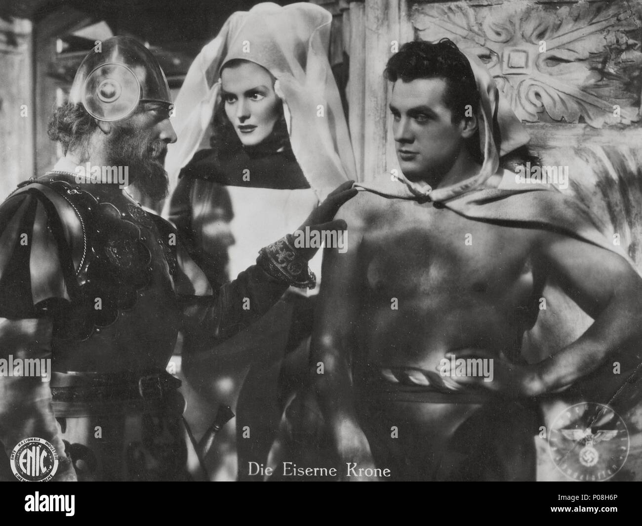 Original Film Title: LA CORONA DI FERRO. English Title: THE IRON CROWN. Film  Director: ALESSANDRO BLASETTI. Year: 1941. Stars: LUISA FERIDA; MASSIMO  GIROTTI Stock Photo - Alamy