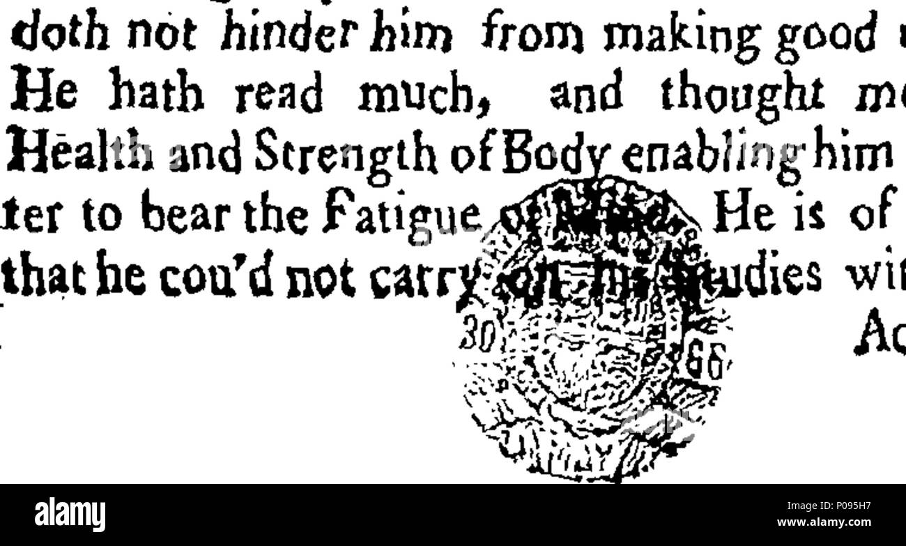 . English: Fleuron from book: Alciphron: or, the minute philosopher. In seven dialogues. Containing an apology for the Christian religion, against those who are called free-thinkers. By George Berkeley, D. D. Late Lord Bishop of Cloyne. 276 Alciphron- or, the minute philosopher Fleuron T129120-3 Stock Photo