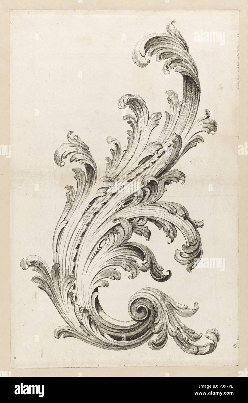 . Acanthus Leaf Design . 1740 278 Alexis Peyrotte - Acanthus Leaf Design - Google Art Project Stock Photo