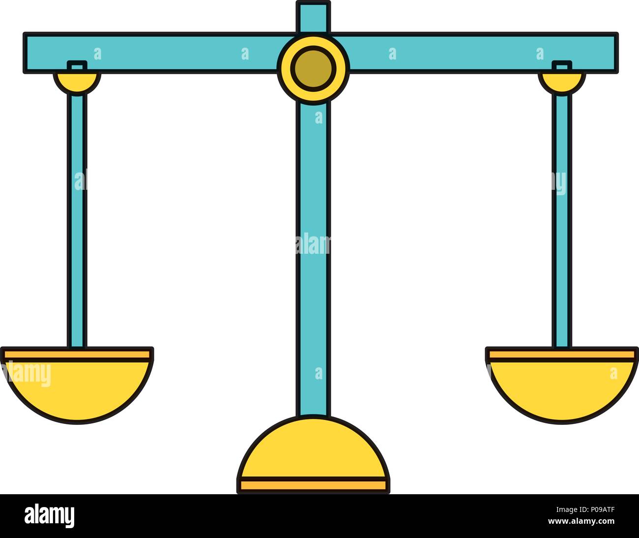 scale icon over white background, vector illustration Stock Vector ...