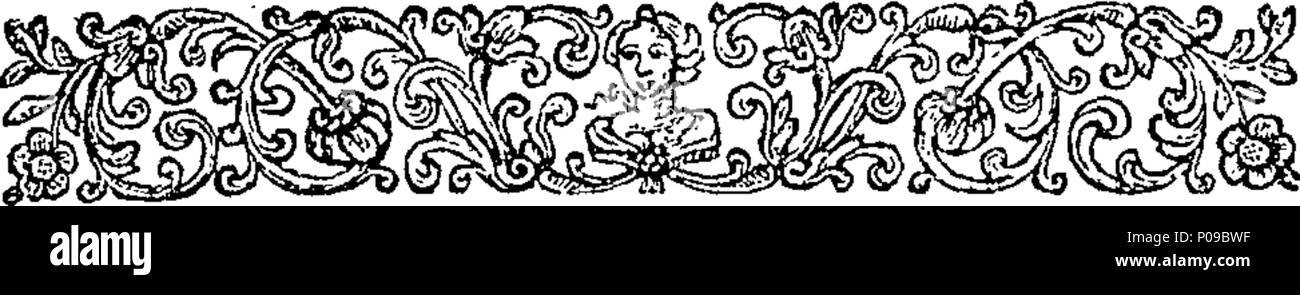 . English: Fleuron from book: A new and easy introduction to the study of Geography, by way of question and answer. Principally designed for the use of schools: in two parts. Containing I. An Explication of the Sphere; or of all such Terms as are any Ways requisite for the right Understanding of the Terraqueous Globe. II. A General Description of all the most remarkable Countries throughout the World; Of their respective Situations, Extents, Divisions, Cities, Rivers, Soils, Commodities, Curiosities, Archbishopricks, Bishopricks, Universities, Customs, Forms of Government, and Religion, &c. To Stock Photo