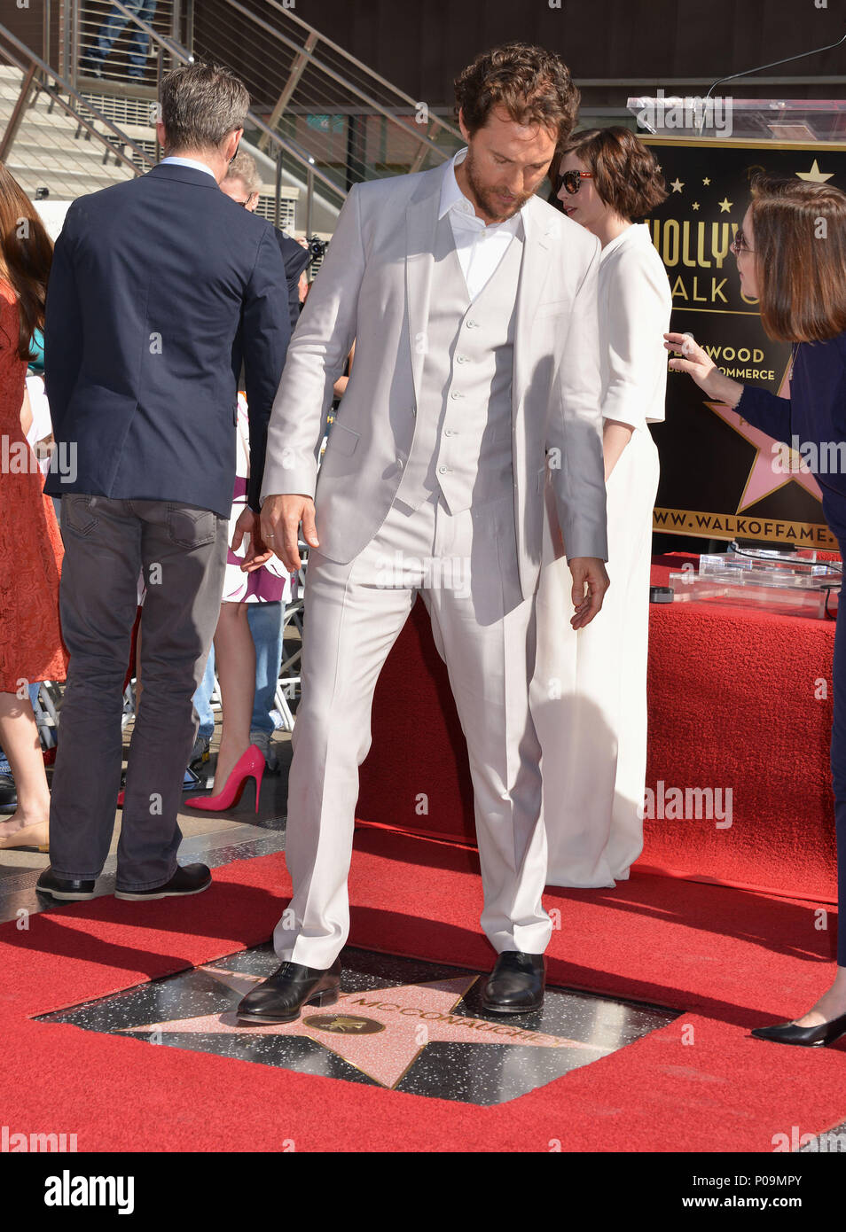 Matthew McConaughey Honored with a Star on the Hollywood Walk of Fame, November 17, 2014 in Los Angeles. a Matthew McConaughey - Star 018a Matthew McConaughey - Star 018  Event in Hollywood Life - California, Red Carpet Event, USA, Film Industry, Celebrities, Photography, Bestof, Arts Culture and Entertainment, Topix Celebrities fashion, Best of, Hollywood Life, Event in Hollywood Life - California, movie celebrities, TV celebrities, Music celebrities, Topix, Bestof, Arts Culture and Entertainment, Photography,    inquiry tsuni@Gamma-USA.com , Credit Tsuni / USA, Honored with a Star on the Hol Stock Photo