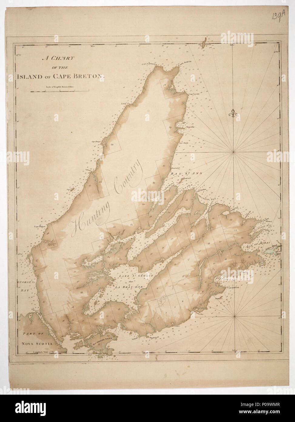 . English A chart of the Island of Cape Breton.Single sheet. Engraved