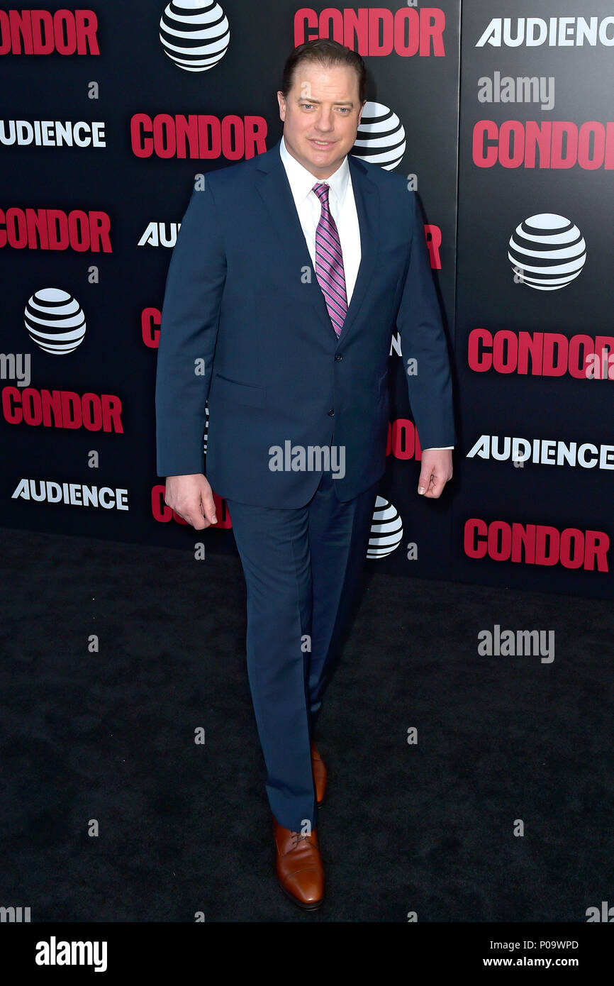Brendan Fraser attending the premiere of AT&T Audience Network's 'Condor' at NeueHouse Hollywood on June 6, 2018 in Los Angeles, California. Stock Photo