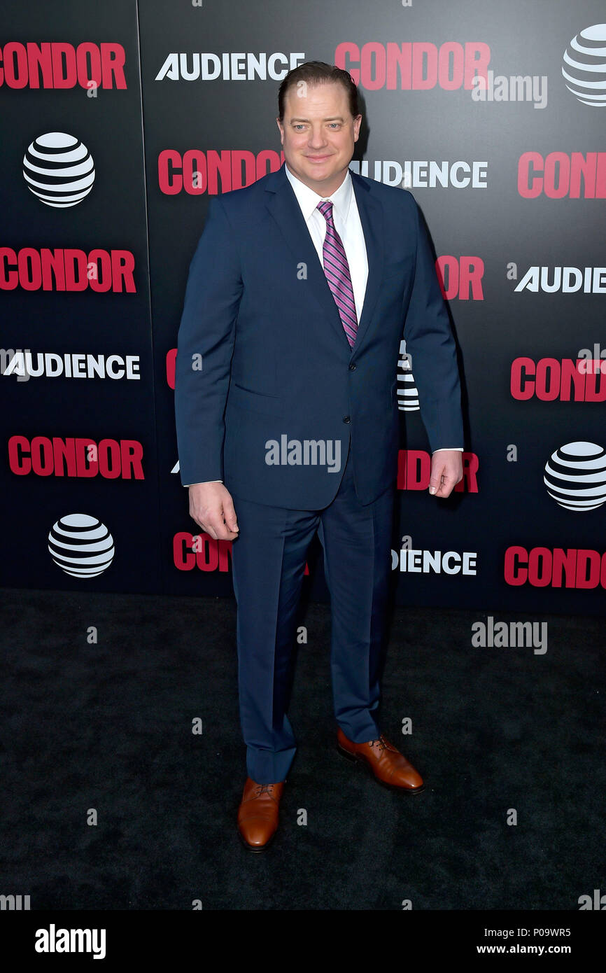 Brendan Fraser attending the premiere of AT&T Audience Network's 'Condor' at NeueHouse Hollywood on June 6, 2018 in Los Angeles, California. Stock Photo