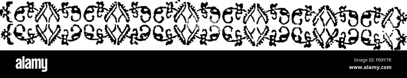 . English: Fleuron from book: A new history of France, by question and answer; compiled from the most eminent French historians, for the instruction of the children of a noble family. To which are prefixed, the names of all the provinces, their Capital Cities and Parliaments, and the Rivers that run through the Country. With a proper Preface and Introduction; an accurate map of France, and A Copious and Useful Index. By Mr. Rolt, Author of the History of the late War. 152 A new history of France Fleuron T181441-8 Stock Photo
