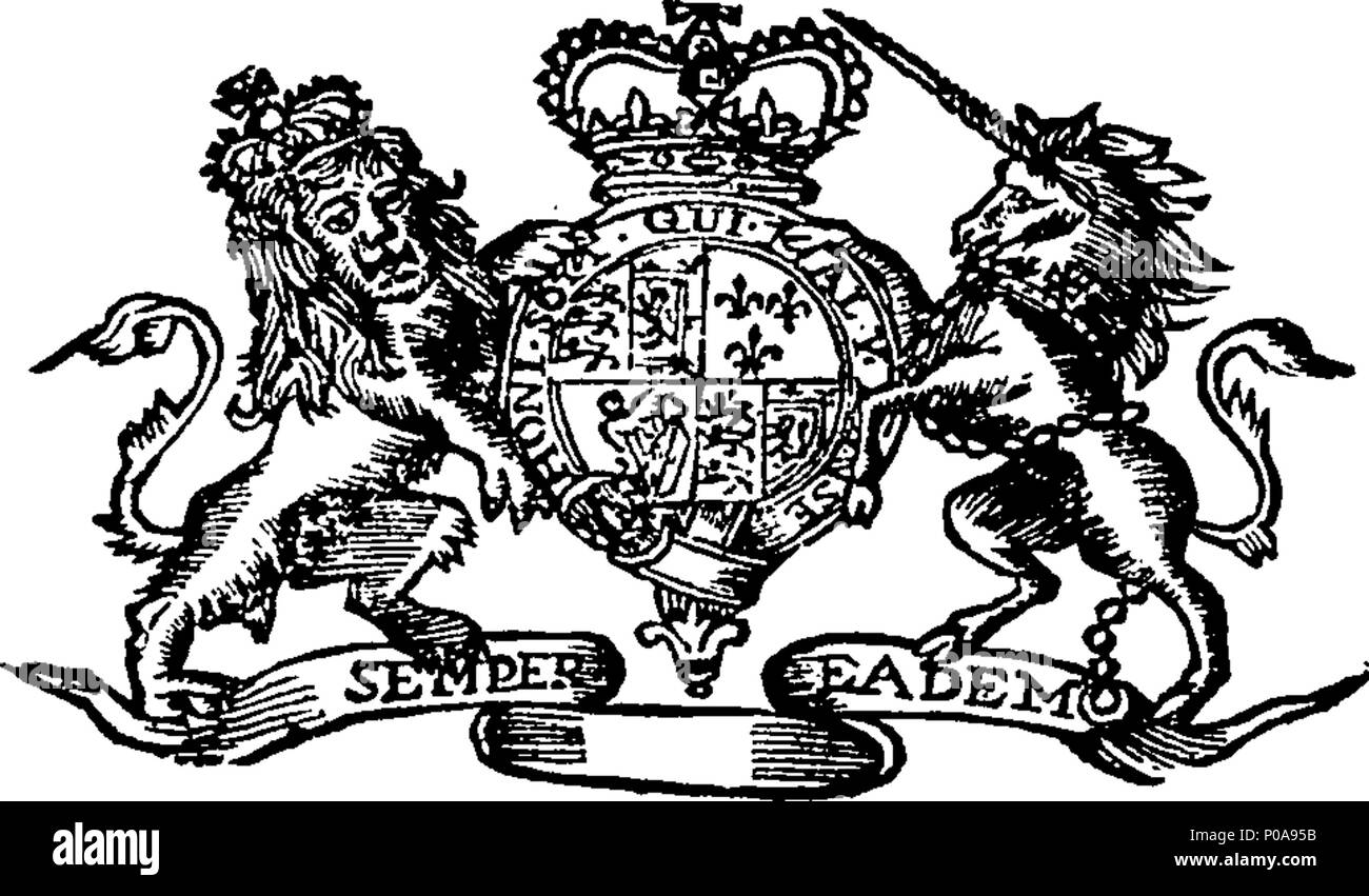 . English: Fleuron from book: An Act for continuing the former Acts for the encouragement of the coinage, and to encourage the bringing foreign coins and British or foreign plate to be coined, and for making provision for the mints in Scotland, and for the prosecuting offences concerning the coin in England. 295 An Act for continuing the former Acts for the encouragement of the coinage Fleuron N051622-1 Stock Photo