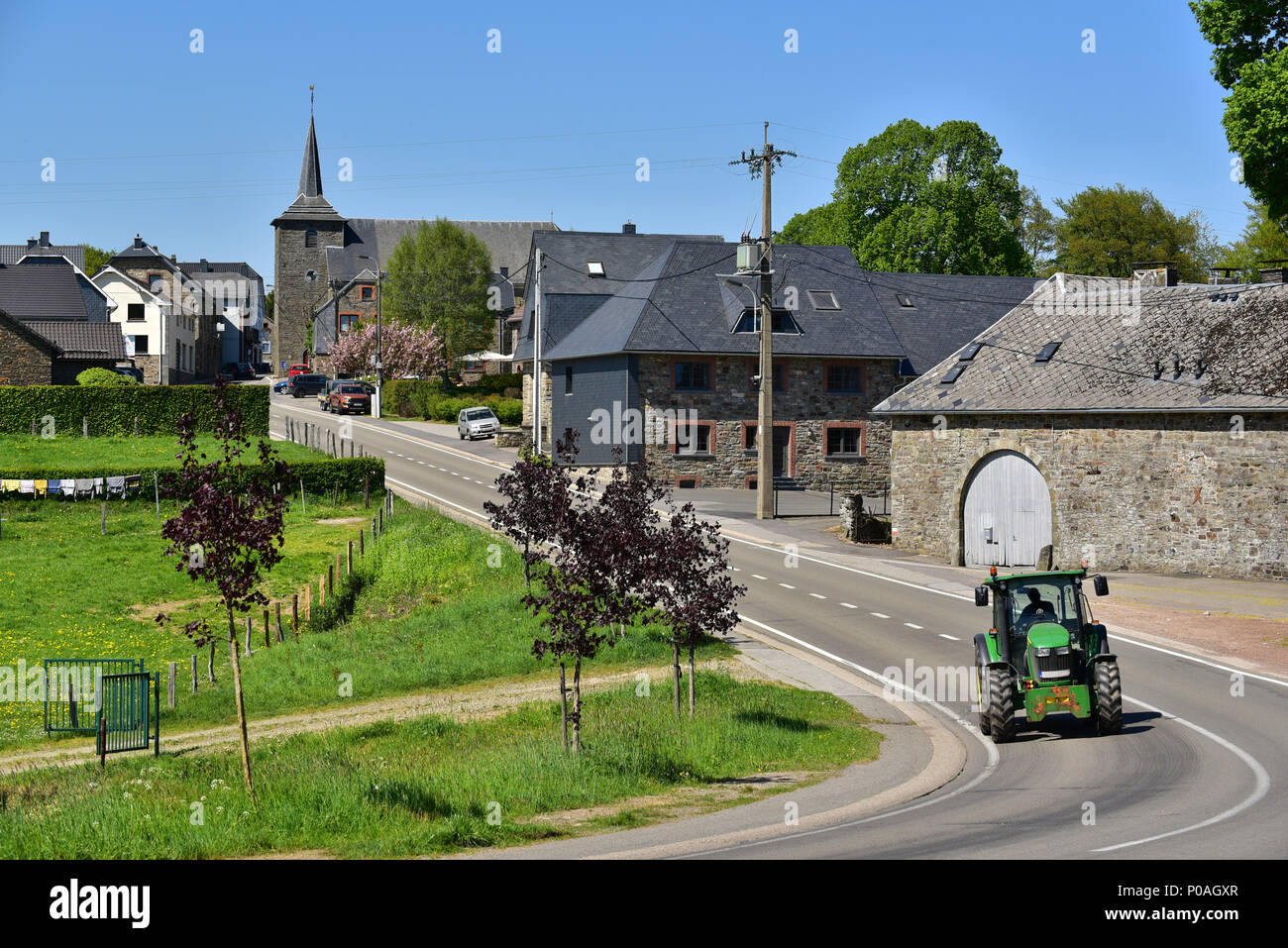Robertville is a section of the Belgian commune of Waimes. Stock Photo