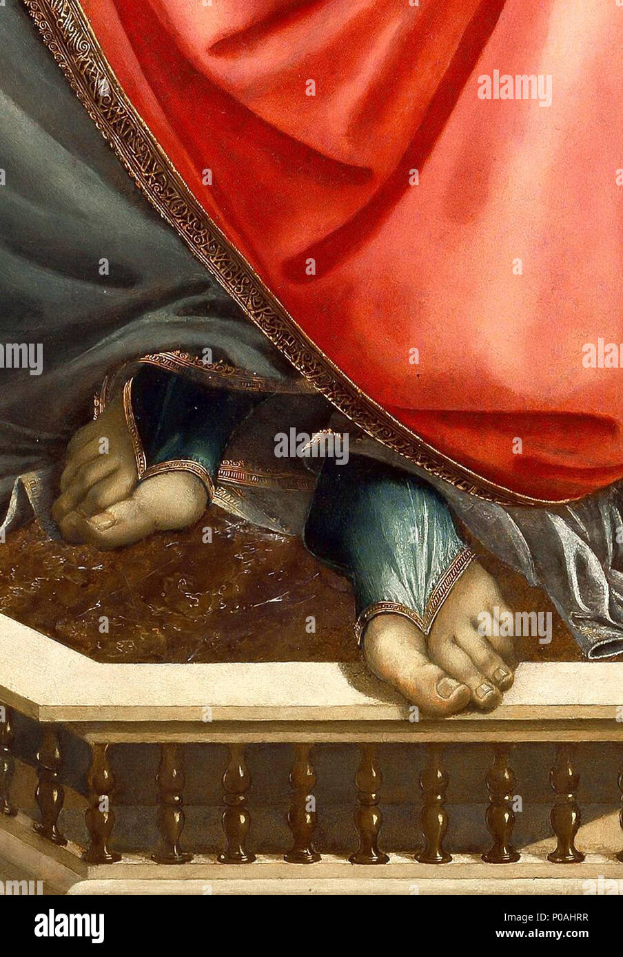 . English Detail of the feet of Fortitude, by Sandro Botticelli