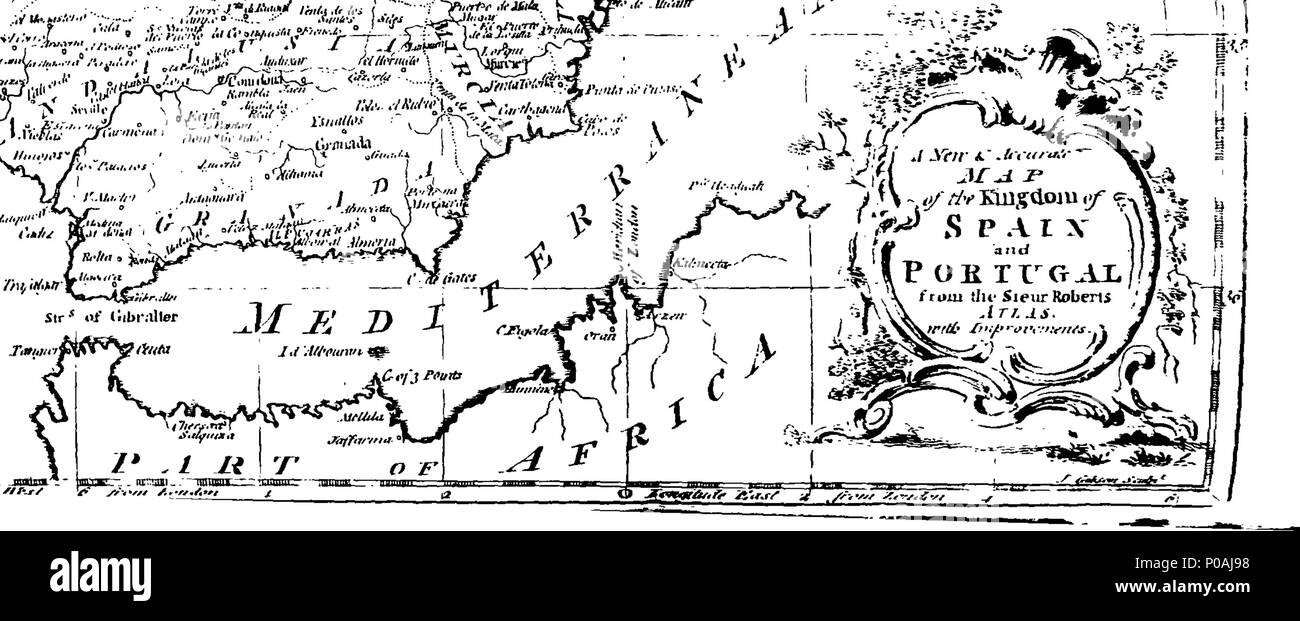 . English: Fleuron from book: A new system of geography: or, a general description of the world. Containing a Particular and Circumstantial account of all the Countries, Kingdoms, and States of Europe, Asia, Africa, and America; Their Situation, Climate, Mountains, Seas, Lakes, Rivers, &c. The Religion, Manners, Customs, Manufactures, Trade, and Buildings of the Inhabitants: with The Birds, Beasts, Fishes, Reptiles, Insects, the Various Vegetables, and Minerals found in Different Regions: also a Concise History of each Country from the earliest Times; And an Introductory Treatise on the Scienc Stock Photo