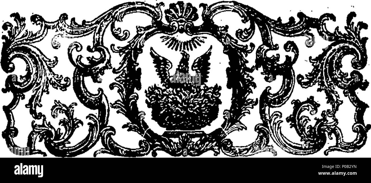 . English: Fleuron from book: An act for raising money by sale of the estate late of Hugh Fowler, Esquire, deceased, to discharge the debts and incumbrances affecting the same; and for making a partition of such estates, or so much thereof, as shall not be sold for the purposes aforesaid. 298 An act for raising money by sale of the estate late of Hugh Fowler Fleuron T063230-2 Stock Photo
