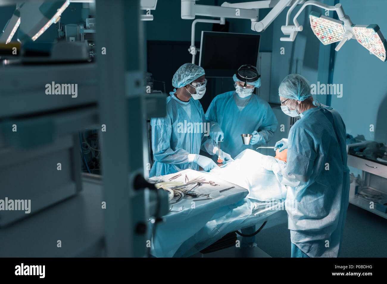 Operating senior african american man hi-res stock photography and ...