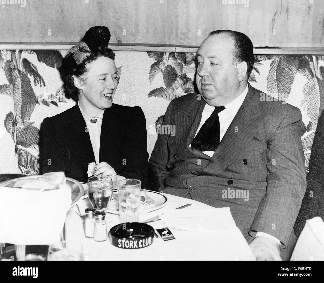 Alfred Hitchcock Alma Hitchcock Black And White Stock Photos Images 